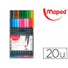Crayon couleur maped color pep's triangulaire mine tendre résistante sans écharde coloris lumineux étui carton 18u