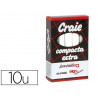 Craie juvenilia compacta l80mmx10mm sans crissement anti-poussière coloris blanc boîte 10 unités