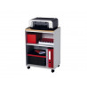 Desserte mobile paperflow polystyrène 2 cases 4 roulettes pivotantes 72x51,4x33cm