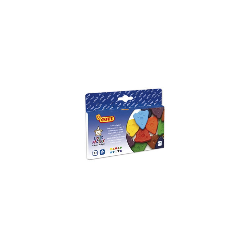 Crayon cire jovi l'ours magique triangulaire ergonomique forme tête ours pot 30 unités