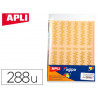 Gommette métallisée apli agipa étoile coloris or argent pochette 288 unités