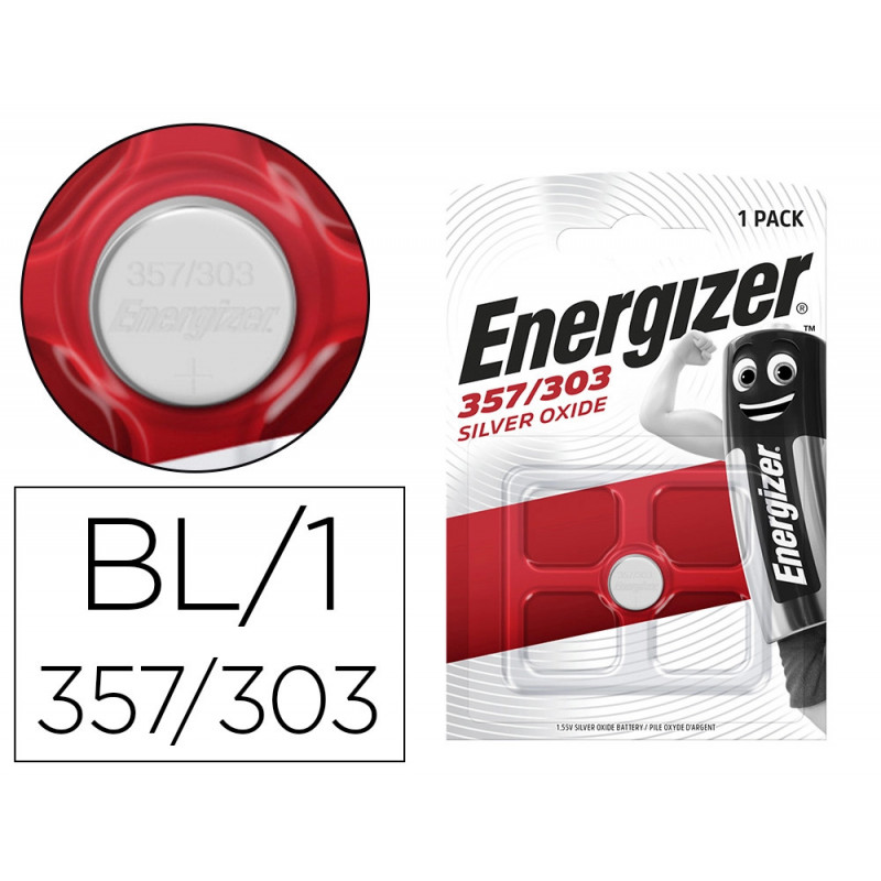 Pile energizer montres oxyde argent i.c.e. 357/303 blister 1 unité