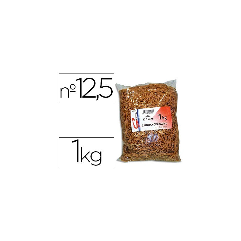 Bracelet caoutchouc sign étroit 125x1.5mm sachet 1kg