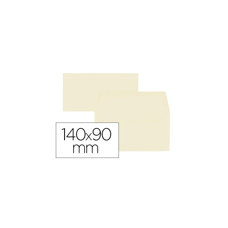 Enveloppe oxford vélin 90x140mm 120g coloris vanille étui 20 unités