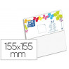 Carte oxford vélin 155x155mm 240g coloris blanc étui 25 unités