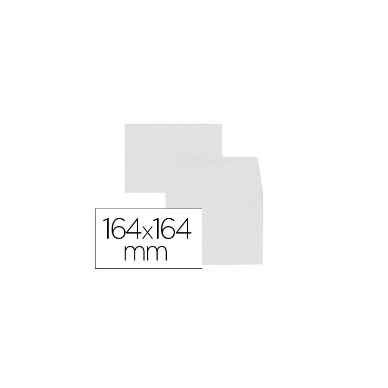 Enveloppe oxford vélin 164x164mm 120g coloris blanc étui 20 unités