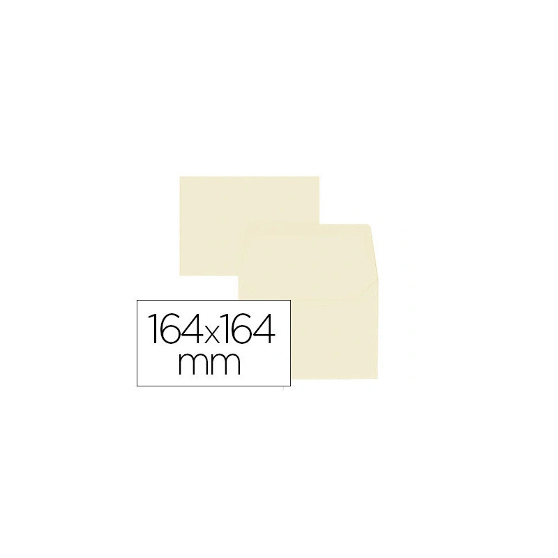 Enveloppe oxford vélin 164x164mm 120g coloris vanille étui 20 unités