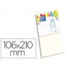 Carte oxford vélin 106x210mm 240g coloris vanille étui 25 unités