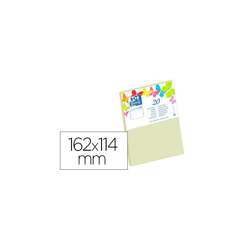 Enveloppe oxford c6 114x162mm 120g gommée coloris vanille étui 20 unités