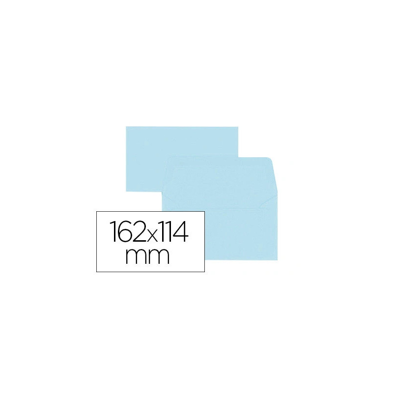 Enveloppe oxford c6 114x162mm 120g gommée coloris bleu ciel étui 20 unités