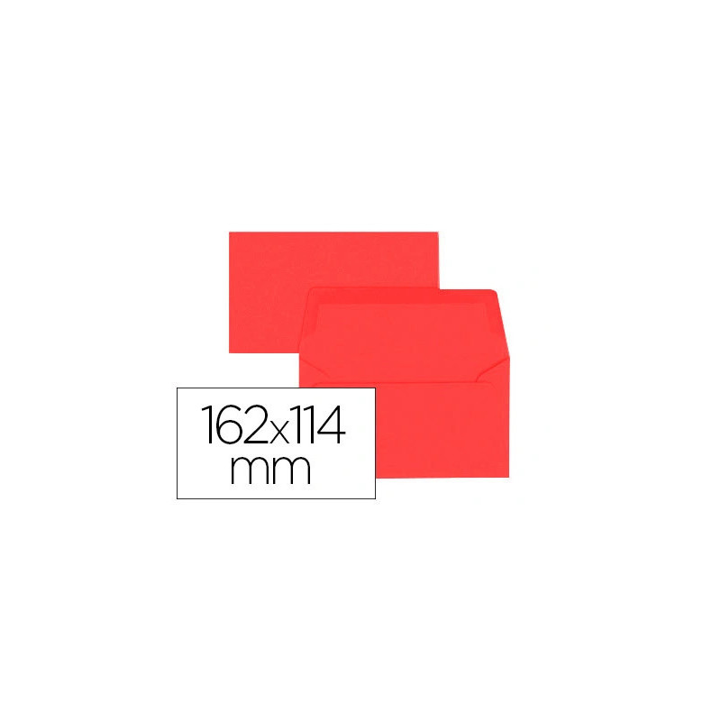 Enveloppe oxford vélin 114x162mm 120g coloris rouge étui 20 unités