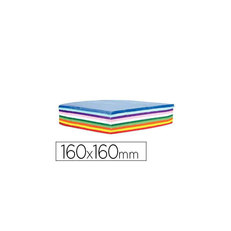 Papier soie maildor 16x16cm coloris assortis ramette 500f