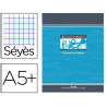 Cahier piqué conquérant sept travaux pratiques couverture offset a5+ 17x22cm 48 pages 70g 24p séyès 24p unies
