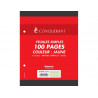 Feuillet mobile conquérant a5+ 170x220mm 100 pages 80g séyès perforé coloris jaune