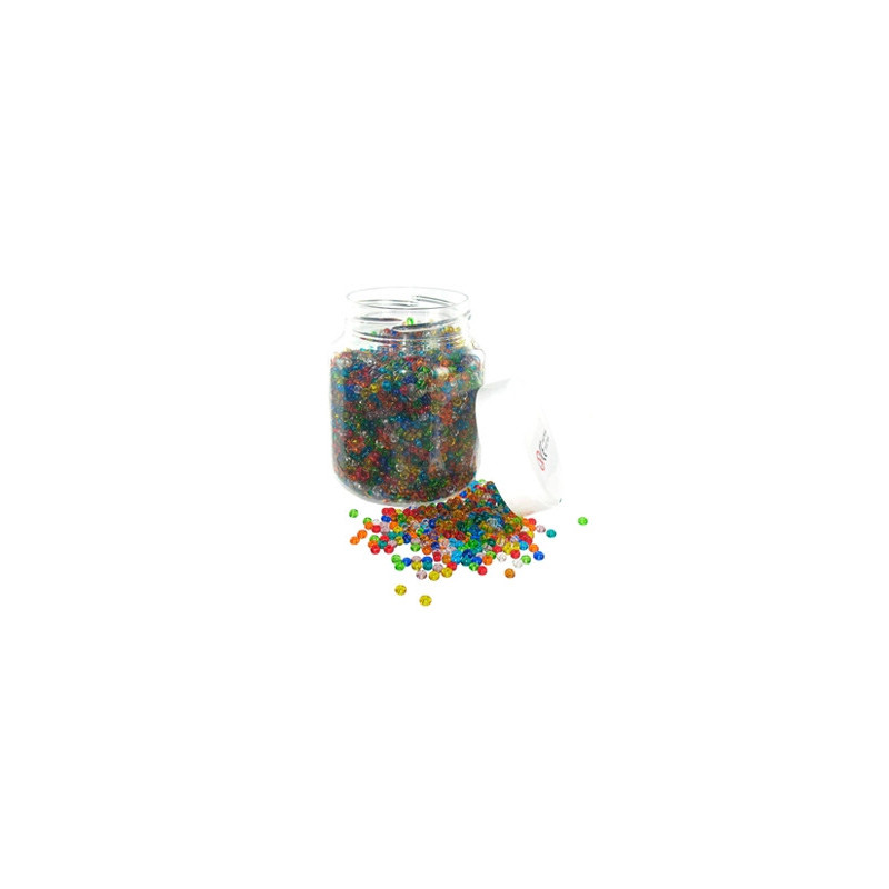 Perle rocaille transparente diamètre 5mm bocal 500g