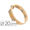 Couronne de cymbalettes éditions fuzeau bois naturel 6 paires cymbalettes diamètre 20cm