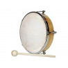 Tambourin éditions fuzeau peau naturelle livré avec mailloche diamètre 20cm