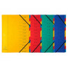 Trieur exacompta carte lustrée 355g a4+ 245x322mm dos agrafé 12 compartiments couverture imprimée 4 coloris assortis