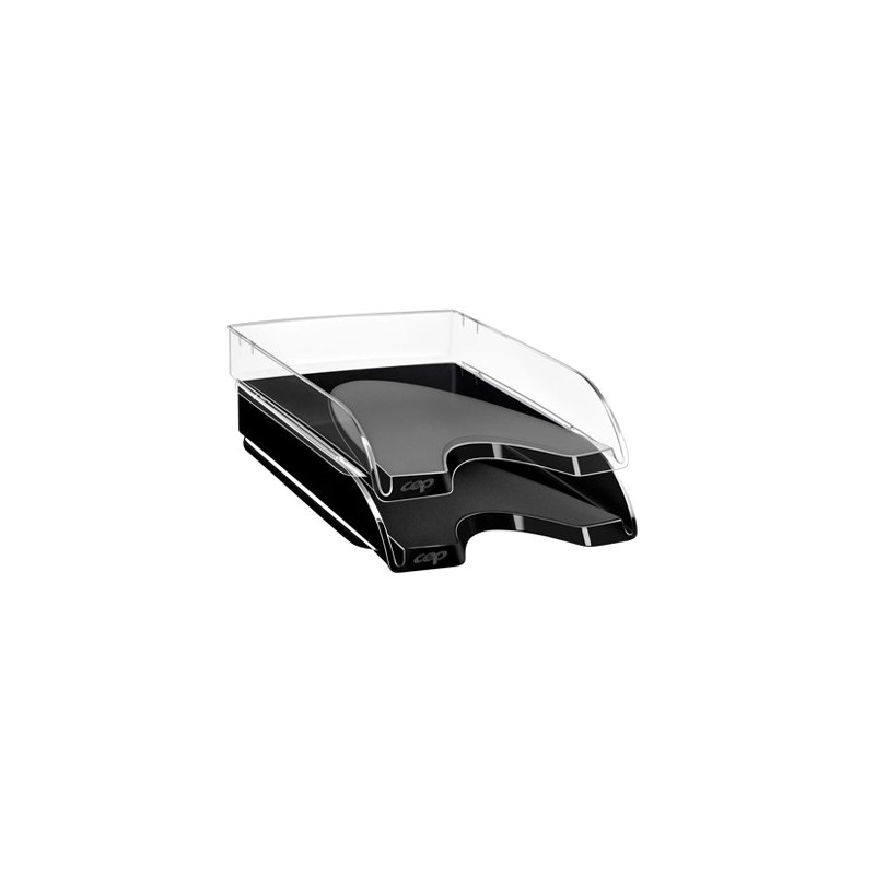 Corbeille à courrier cep polystyrène antichoc superposable verticale/escalier option 4 rehausses 350x255x65mm noir