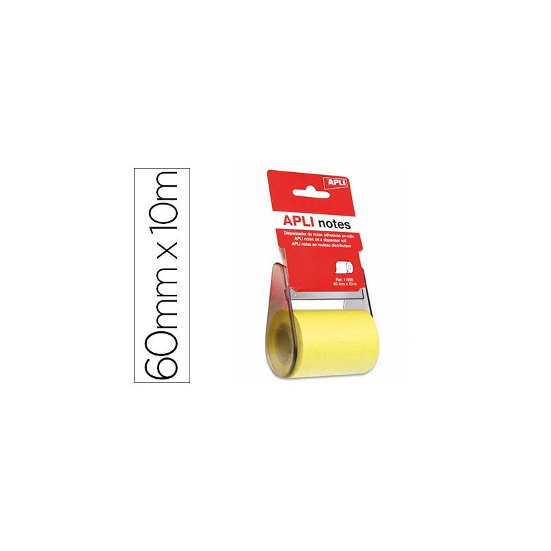 Dérouleur apli agipa notes repositionnables adhésives 60mmx10m lame plastique