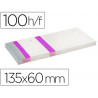 Bloc vendeur liderpapel 2 coupons détachables 100 feuilles 60x135mm papier blanc bande couleur coloris violet