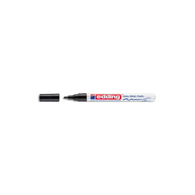 EDDING Marqueur peinture encre permanente laquée Noir pour toutes surfaces pointe fine