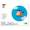 Feutrine liderpapel a4+ 240x315mm 180g épaisseur 1.5mm coloris assortis bloc 10 plaques