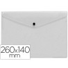 Pochette enveloppe liderpapel polypropylène 180 microns 260x140mm 50f fermeture bouton résistant transparent