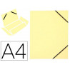 Chemise elba carte forte 4/10e 250g a4 210x297mm 3 rabats élastique coloris jaune