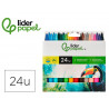 Feutre coloriage liderpapel jumbo longueur écriture 800m pointe nylon 5mm diamètre boîte carton 24 unités