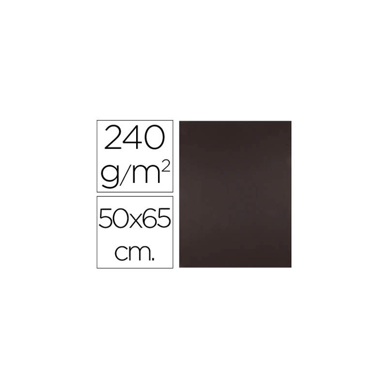 Papier cartonne liderpapel 50x65cm 240gr coloris marron fonce