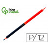 Crayon graphite liderpapel bicolore bleu/rouge mine moyenne ultra-résistante bois grande qualité