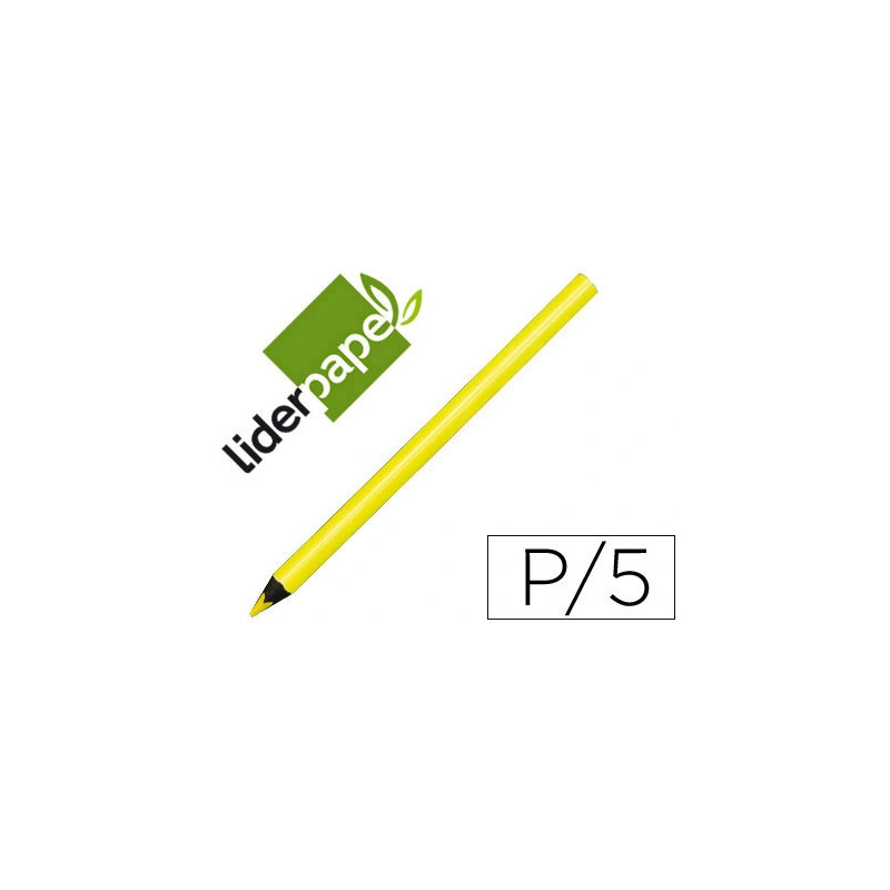 Surligneur liderpapel crayon de couleur néon jumbo mine extra-résistante forme triangulaire ergonomique coloris jaune