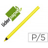 Surligneur liderpapel crayon de couleur néon jumbo mine extra-résistante forme triangulaire ergonomique coloris jaune