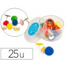 Punaise plastifiée coloris assortis boîte 25 unités