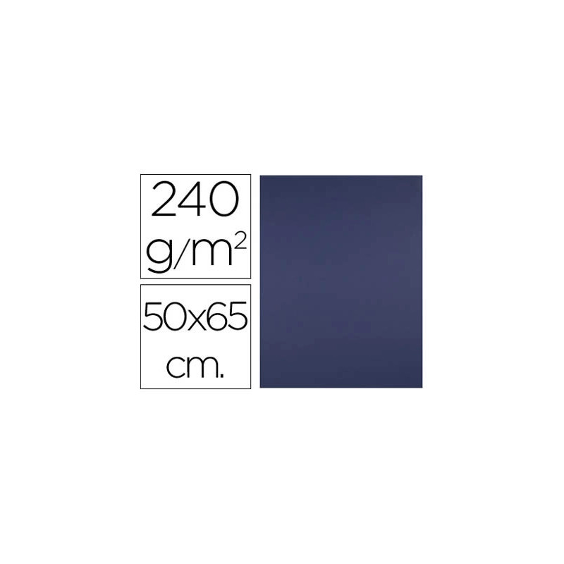 Papier cartonne liderpapel 50x65cm 240gr coloris bleu saphir