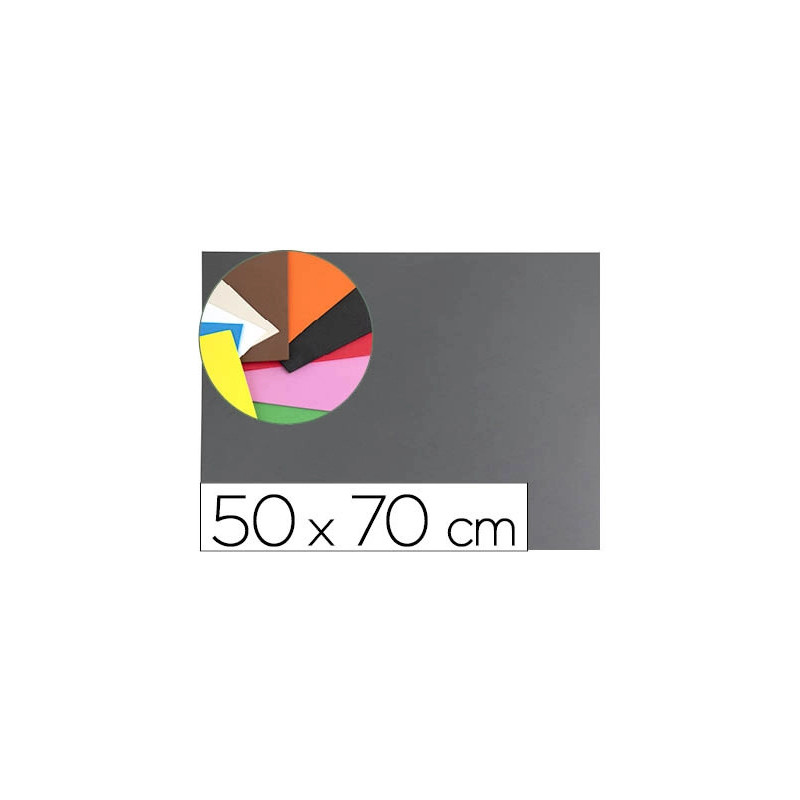 Plaque mousse liderpapel 50x70cm 60g/m2 épaisseur 1.5mm unicolore gris