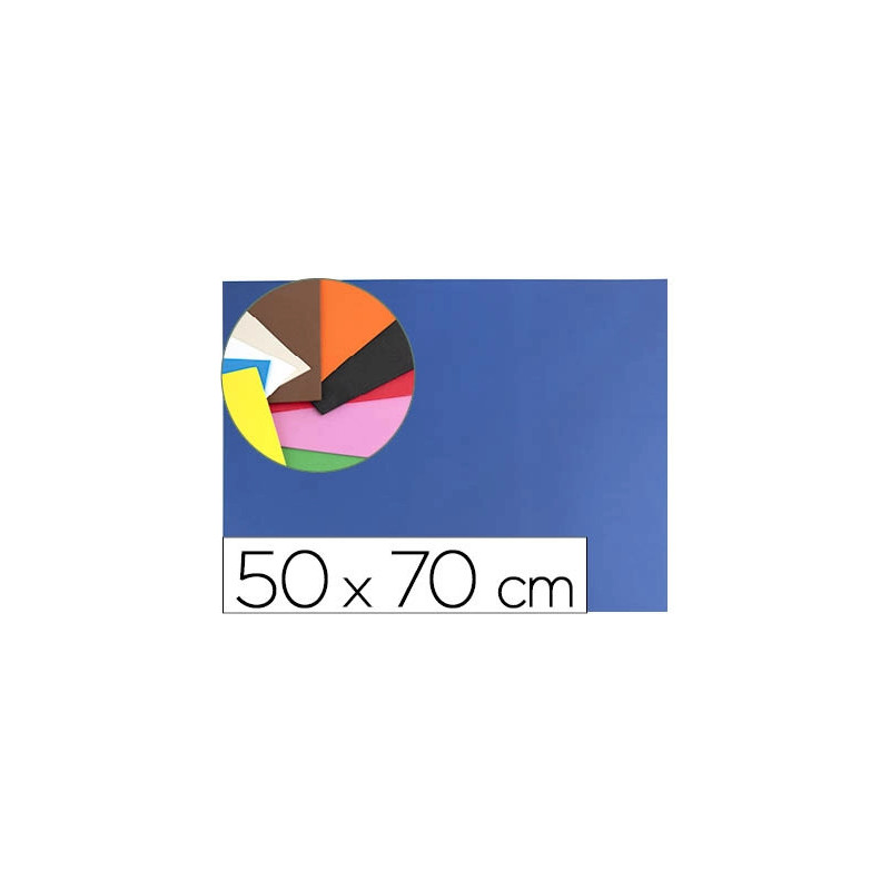 Plaque mousse liderpapel 50x70cm 60g/m2 épaisseur 1.5mm unicolore bleu foncé