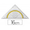 Équerre géométrie liderpapel graduée longueur côté majeur 50cm dimension hypoténuse 16cm plastique sans préhension fixe