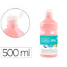 Gouache scolaire liderpapel liquide lavable fermeture sécurité brillante coloris rose flacon 500ml