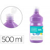 Gouache scolaire liderpapel liquide lavable fermeture sécurité brillante coloris lilas flacon 500ml