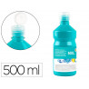 Gouache scolaire liderpapel liquide lavable fermeture sécurité brillante coloris turquoise flacon 500ml