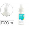 Gouache scolaire liderpapel liquide lavable fermeture sécurité brillante coloris blanc flacon 1000ml