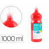 Gouache scolaire liderpapel liquide lavable fermeture sécurité brillante coloris rouge flacon 1000ml