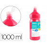 Gouache scolaire liderpapel liquide lavable fermeture sécurité brillante coloris fuchsia flacon 1000ml