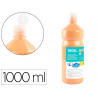 Gouache scolaire liderpapel liquide lavable fermeture sécurité brillante coloris chair flacon 1000ml