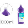 Gouache scolaire liderpapel liquide lavable fermeture sécurité brillante coloris violet flacon 1000ml