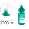 Gouache scolaire liderpapel liquide lavable fermeture sécurité brillante coloris vert foncé flacon 1000ml