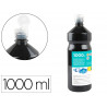 Gouache scolaire liderpapel liquide lavable fermeture sécurité brillante coloris noir flacon 1000ml