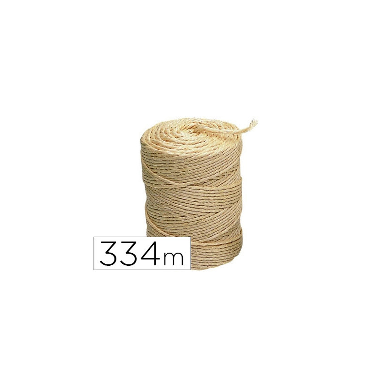 Ficelle sisal écologique liderpapel 3 fils idéal colis tra vaux manuels décoration rouleau 2kg longueur 334m écru